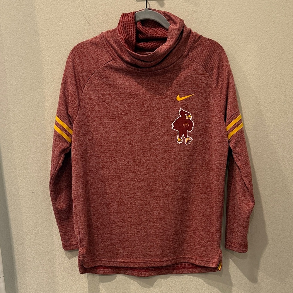 Nike Iowa State Women’s Red Pullover Cowlneck with Walking Cy Size‎ Medium